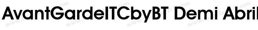 AvantGardeITCbyBT Demi AbrilFatface字体转换